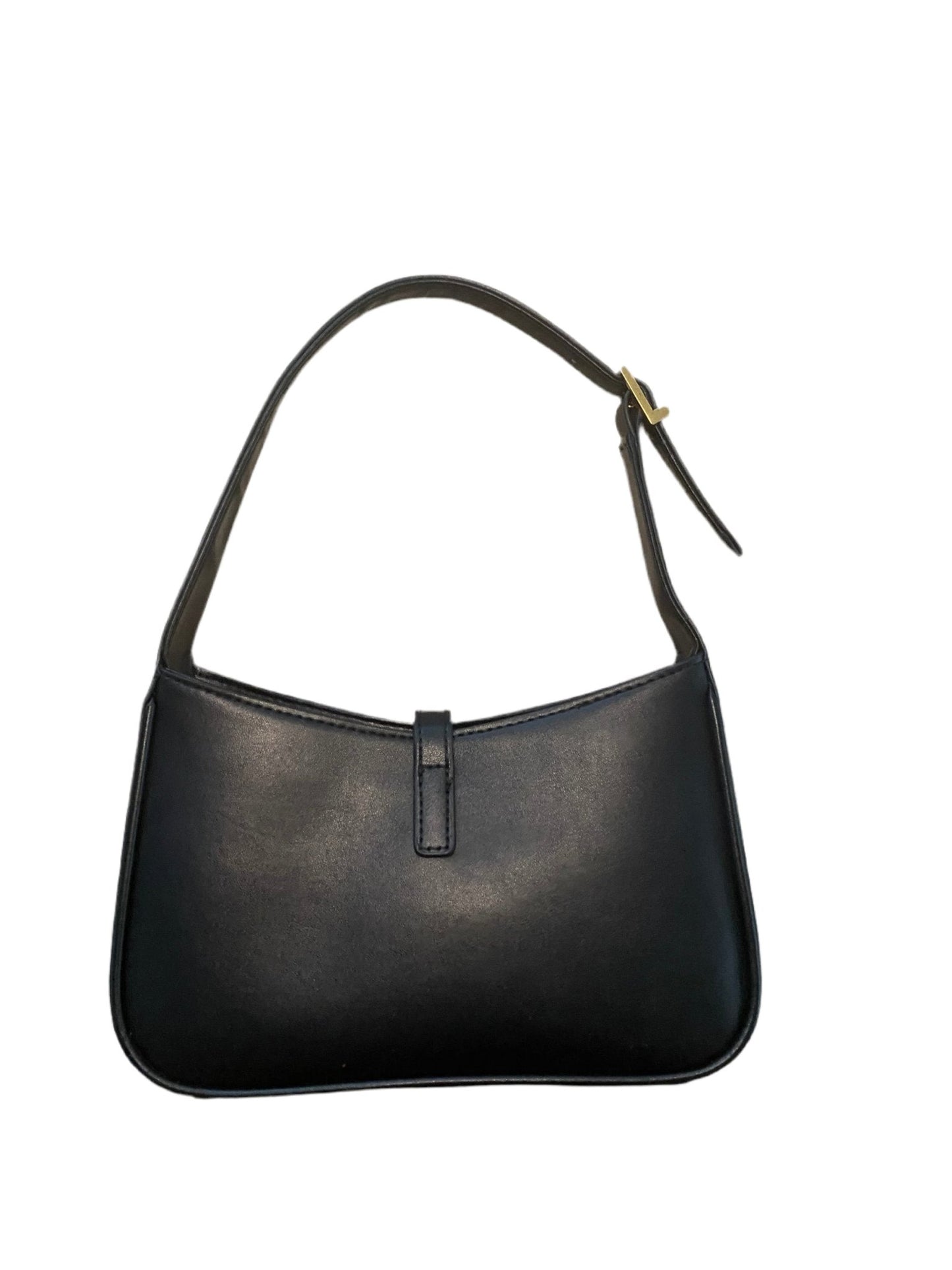 Classic Black Leather Shoulder Bag - Shoulder Bag - Street Couture Vintage Boutique